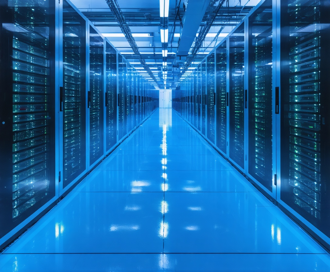 High-end server room representing our cloud infrastructure